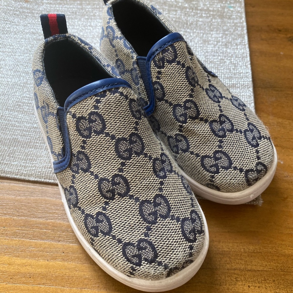 COPY - Boys designer canvas slip on shoes